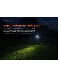 E01 V2.0 Azul Linterna Fenix